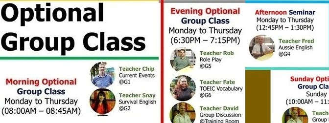 Các lớp học nhóm tùy chọn với giáo viên bản ngữ tại CIP