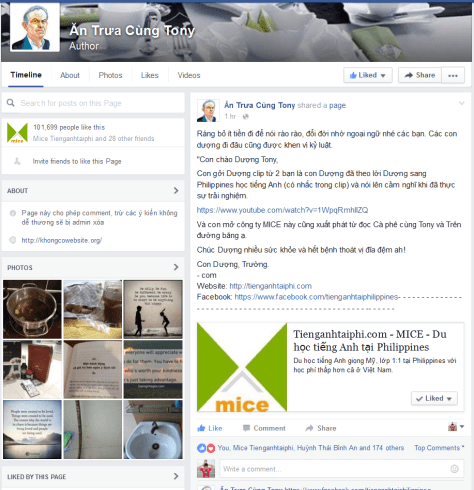 MICE on An trua cung Tony