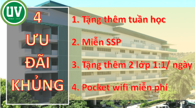 Trường UV: 4 học bổng, ưu đãi học tiếng Anh áp dụng cùng lúc