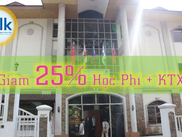 Trường TALK: học bổng ưu đãi giảm 25% học phí + KTX năm 2017