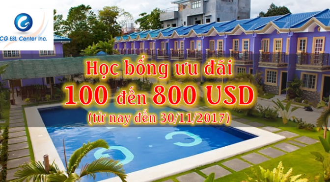 Trường CG: học bổng ưu đãi 100-800 USD cho đăng ký cuối năm 2017