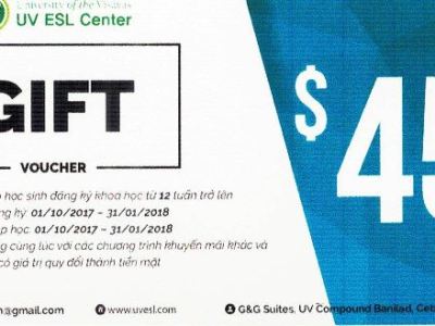 UV: chỉ 3 voucher ưu đãi 150, 300 và 450 USD cho học viên đăng ký sớm