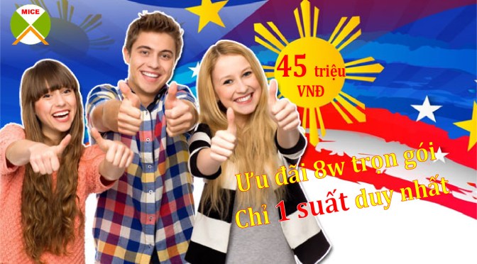 Học phí du học philippines trọn gói chỉ 45 triệu cho 8 tuần học
