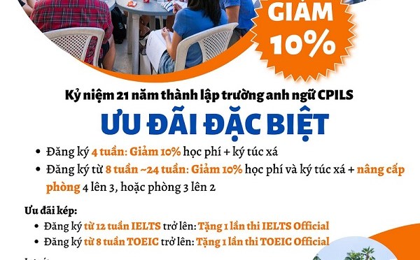 🆘 CPILS: ưu đãi kỷ niệm 21 năm thành lập trường
