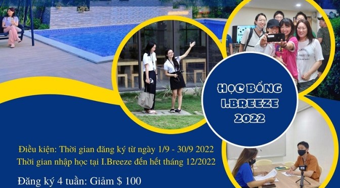 I.BREEZE: Chương trình học bổng ưu đãi tháng 9/2022