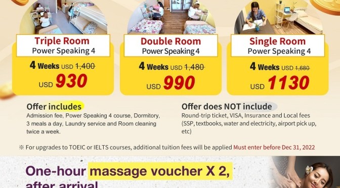 Trường iCrazy: 930 USD khóa 4 tuần Speaking ESL 8 tiết/ ngày gồm cả KTX