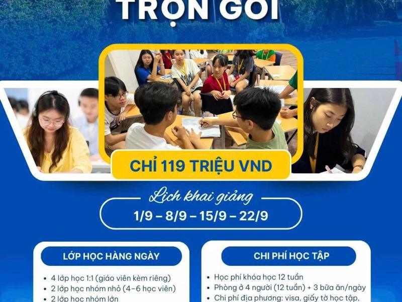 Trọn gói 119 triệu cho khóa IELTS đảm bảo điểm 12 tuần