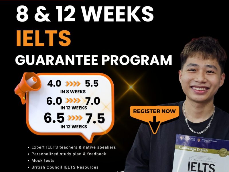 IELTS cấp tốc 8 tuần đảm bảo điểm tại Philippines: chỉ những trường này mới có!